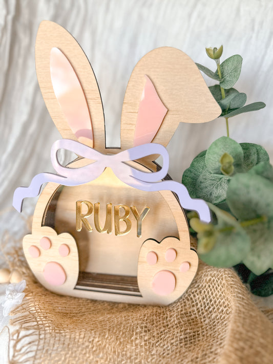 Personalised Easter Egg Holder Drop Box | Custom Name Easter Gift for Kids