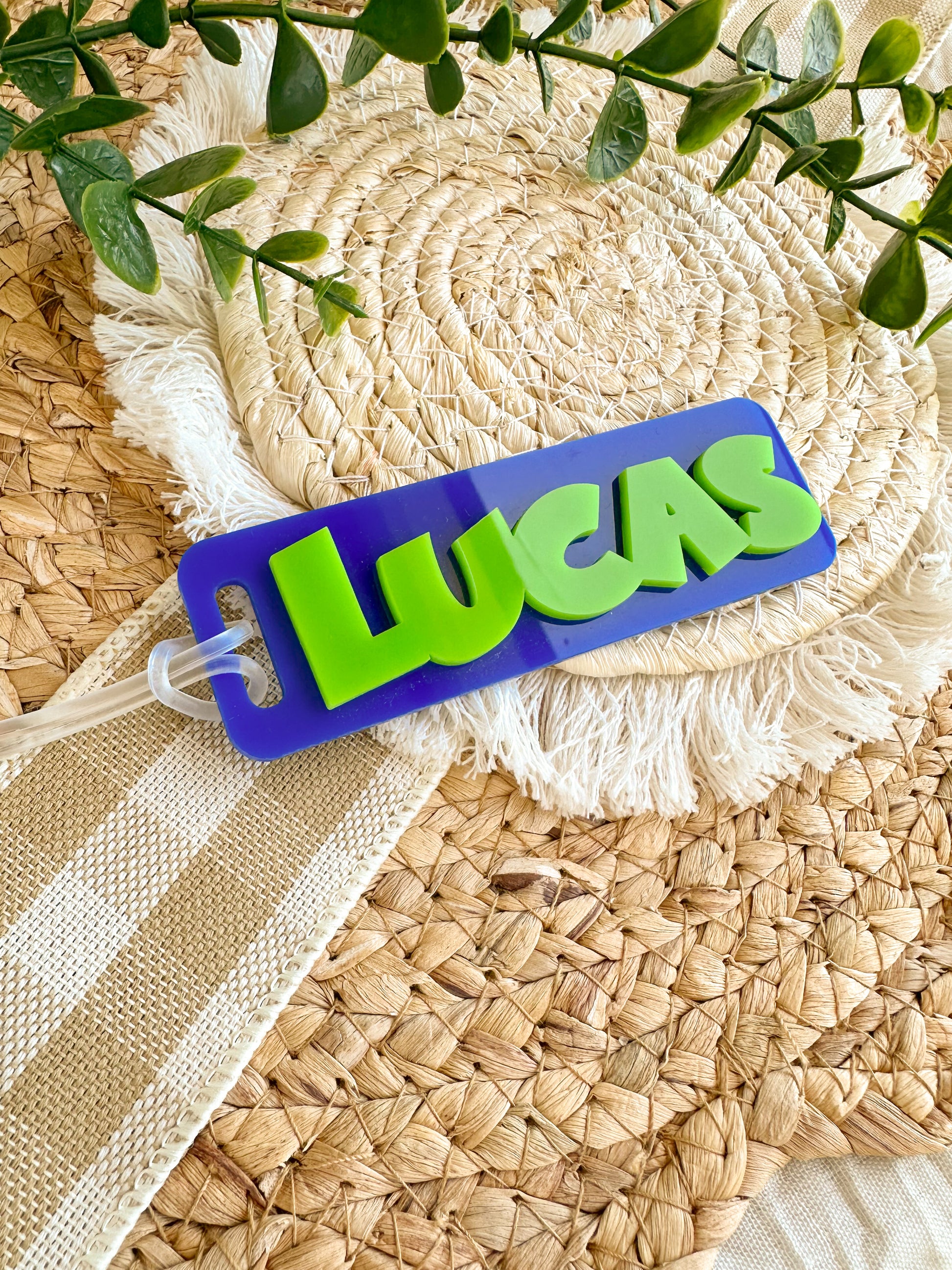 Personalised Acrylic Bag Tags Custom Name Tags for kids back to school